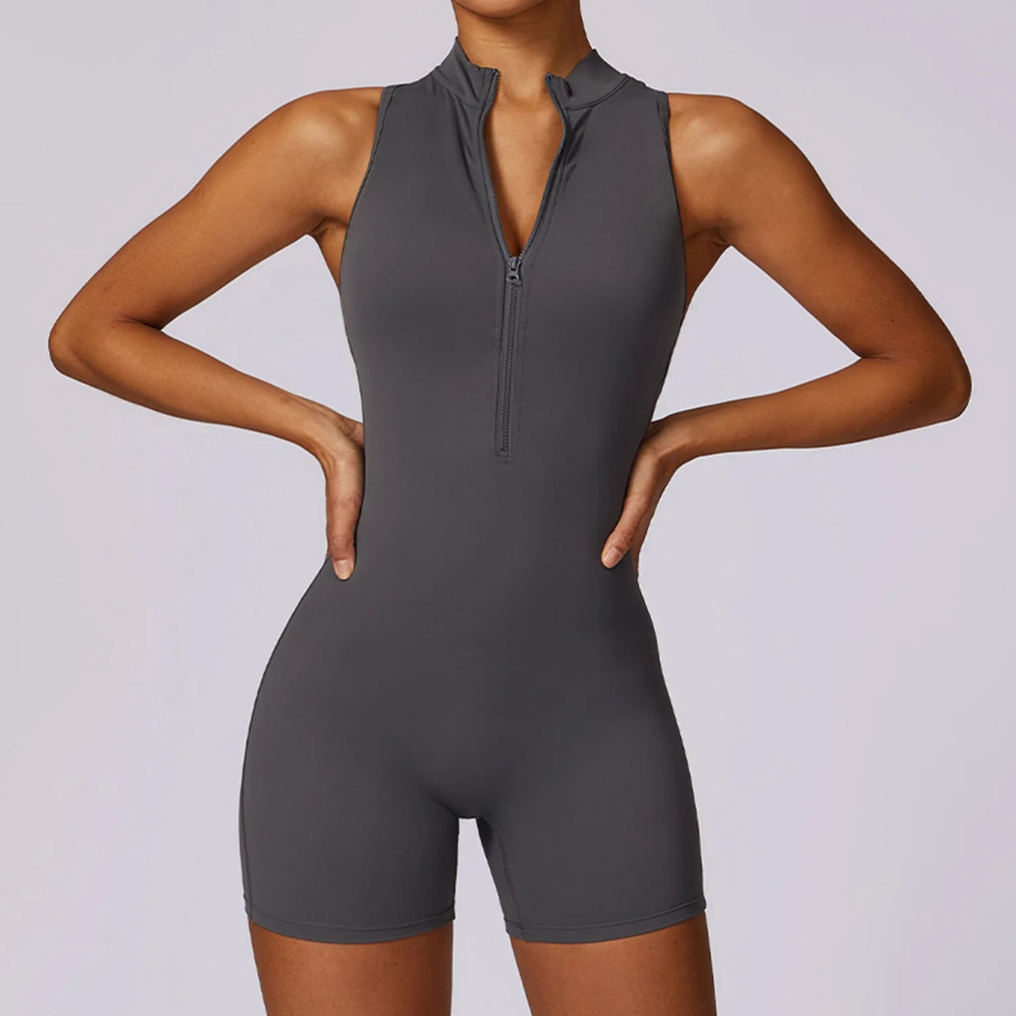 Backless Scrunch Butt Sport Jumpsuit