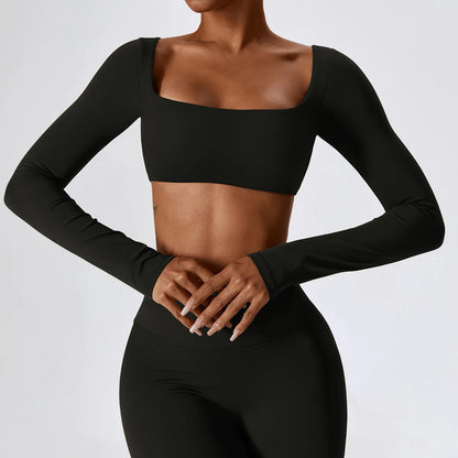 Women's Long-Sleeve Crop Top