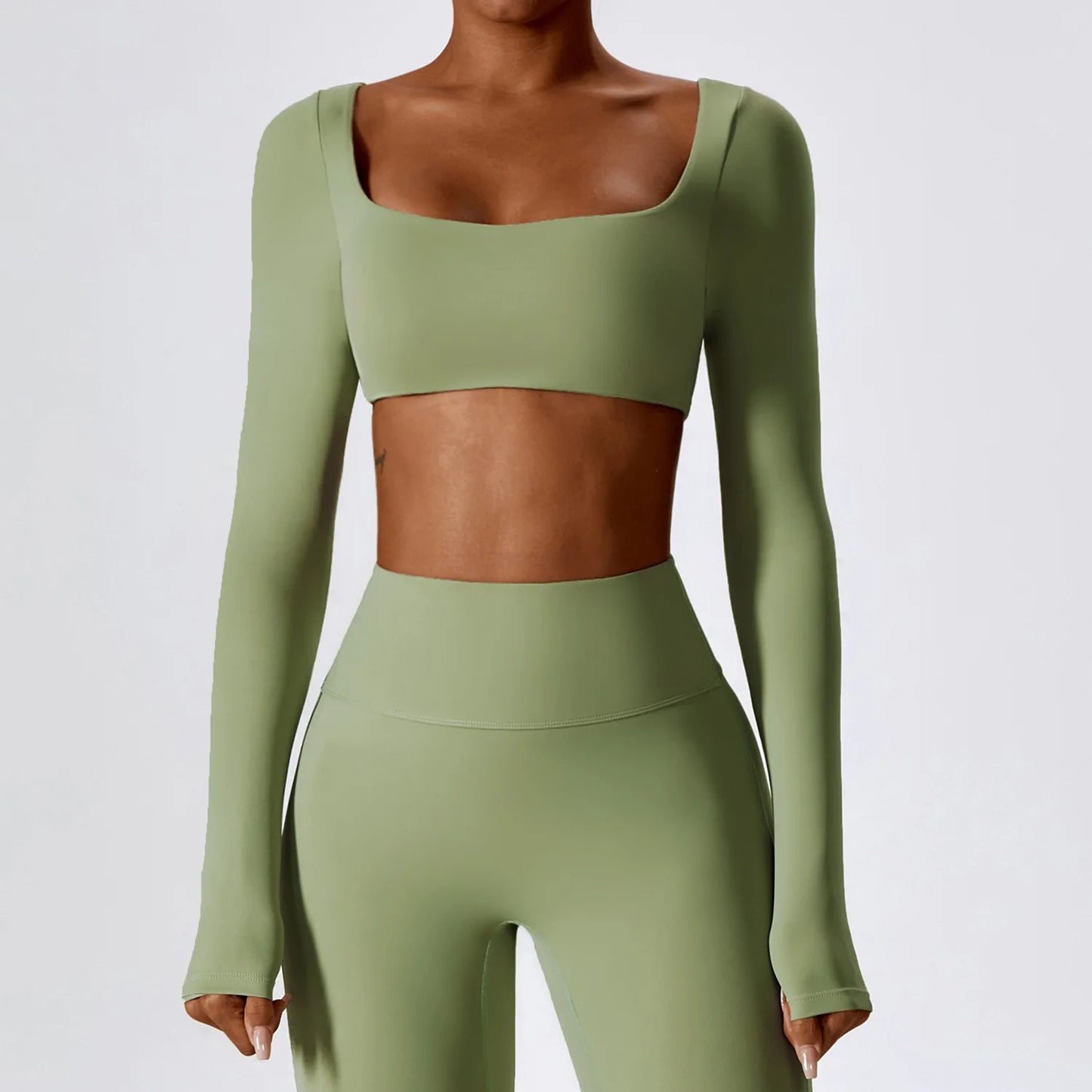 Women's Long-Sleeve Crop Top