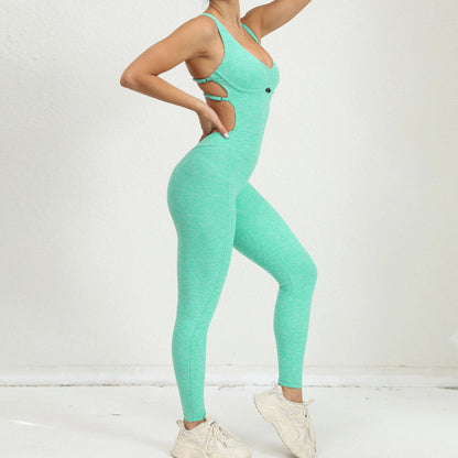 One-Piece Tummy Control Seamless Sports Bra Jumpsuit