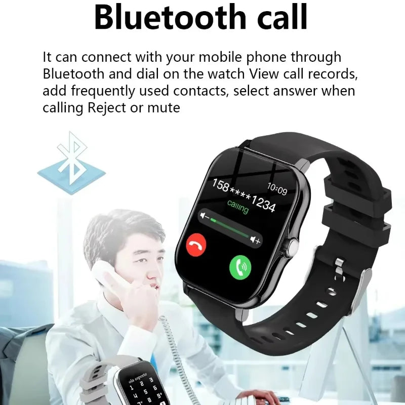 Bluetooth Call Smart Watch Fitness Heart Rate Monitor