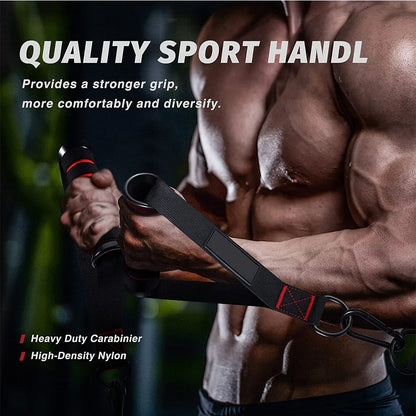 Heavy-Duty D-Ring Gym Handles