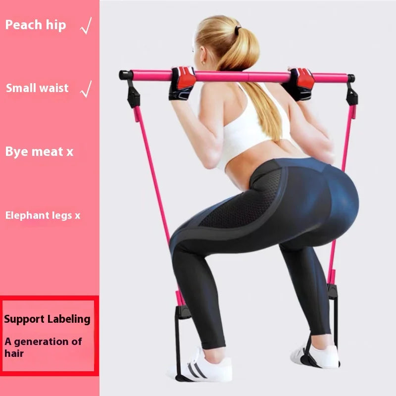 Pilates Stick Multifunzionale Fitness Stick Yoga Pilates Attrezzatura Casa Elasticità Esercizio Allenamento Hip Pulling Rope