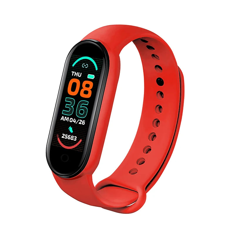 M6 Smart Watch Uomo Donna Fitness Smart Braccialetto Sportivo Fascia Cardiofrequenzimetro Pressione Sanguigna Orologi Multifunzione Impermeabili