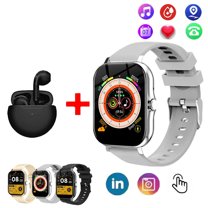 Bluetooth Call Smart Watch Fitness Heart Rate Monitor