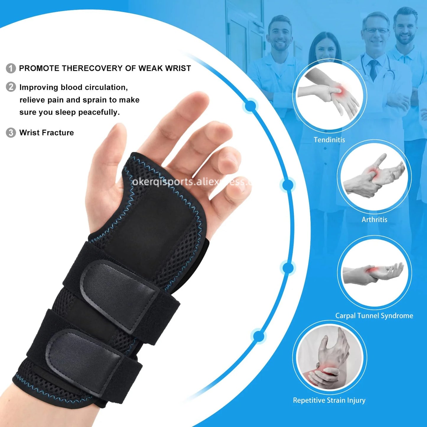 Adjustable Wristband Support