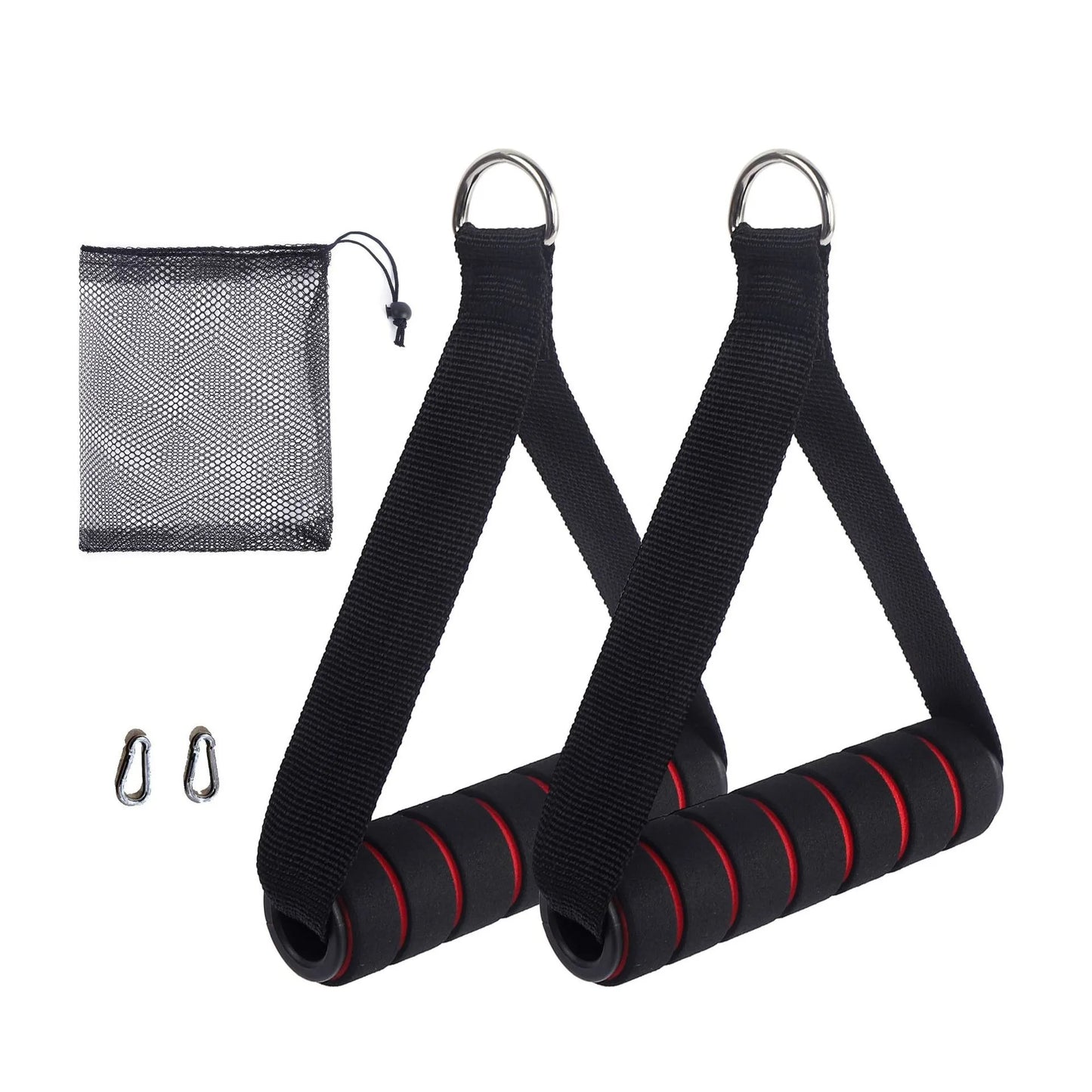 Heavy-Duty D-Ring Gym Handles