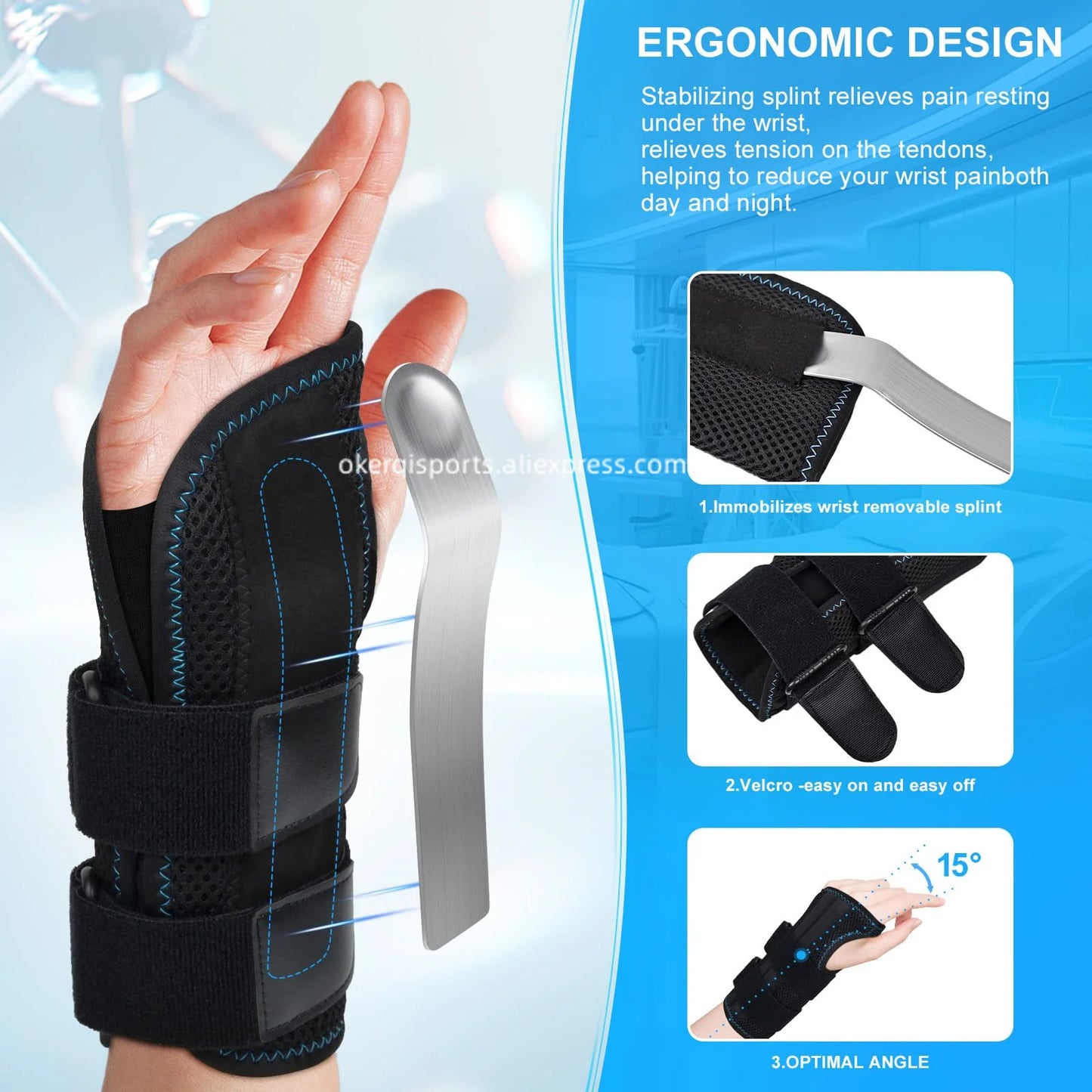 Adjustable Wristband Support