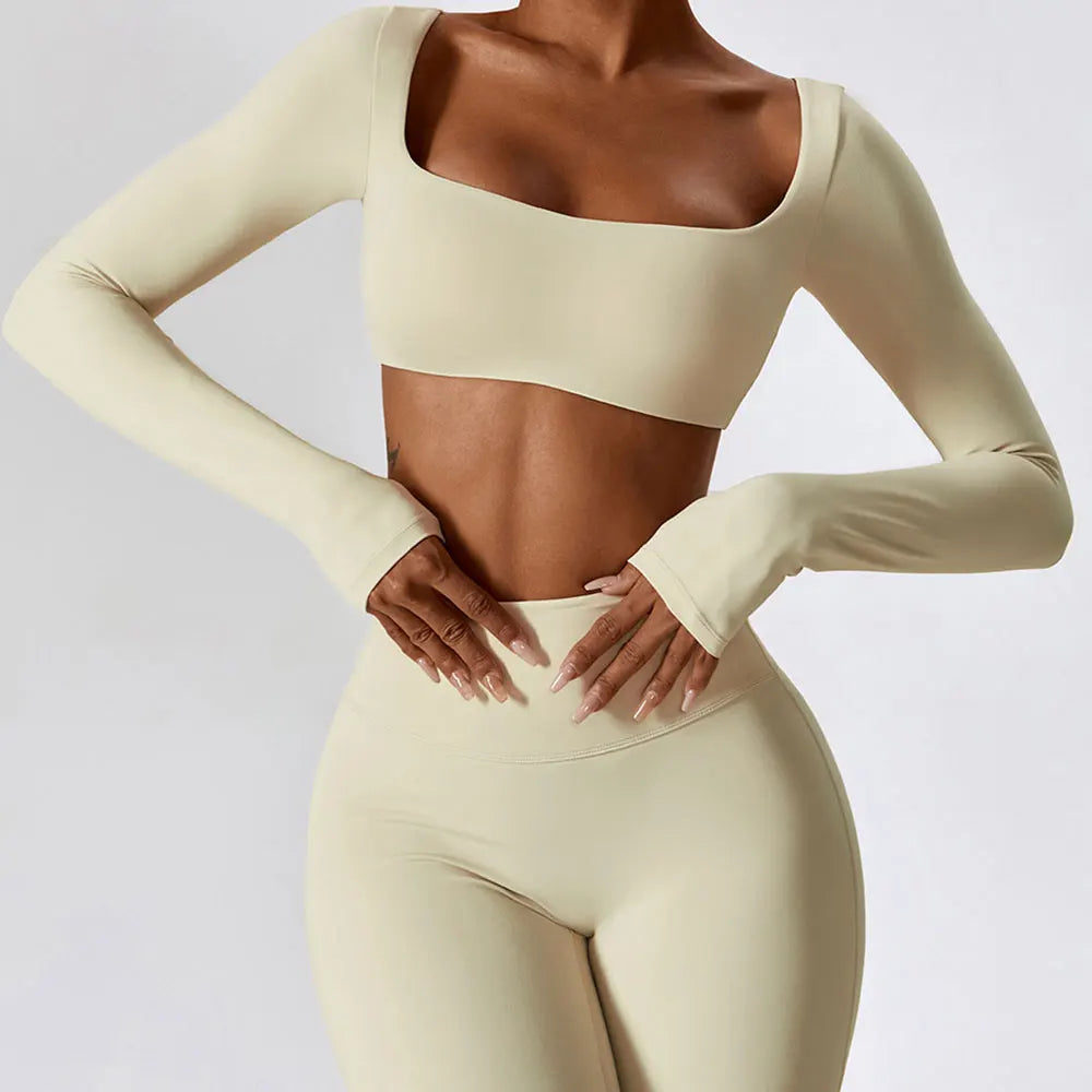 Women's Long-Sleeve Crop Top