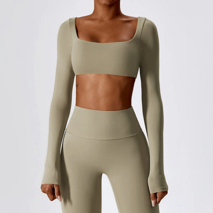 Women's Long-Sleeve Crop Top