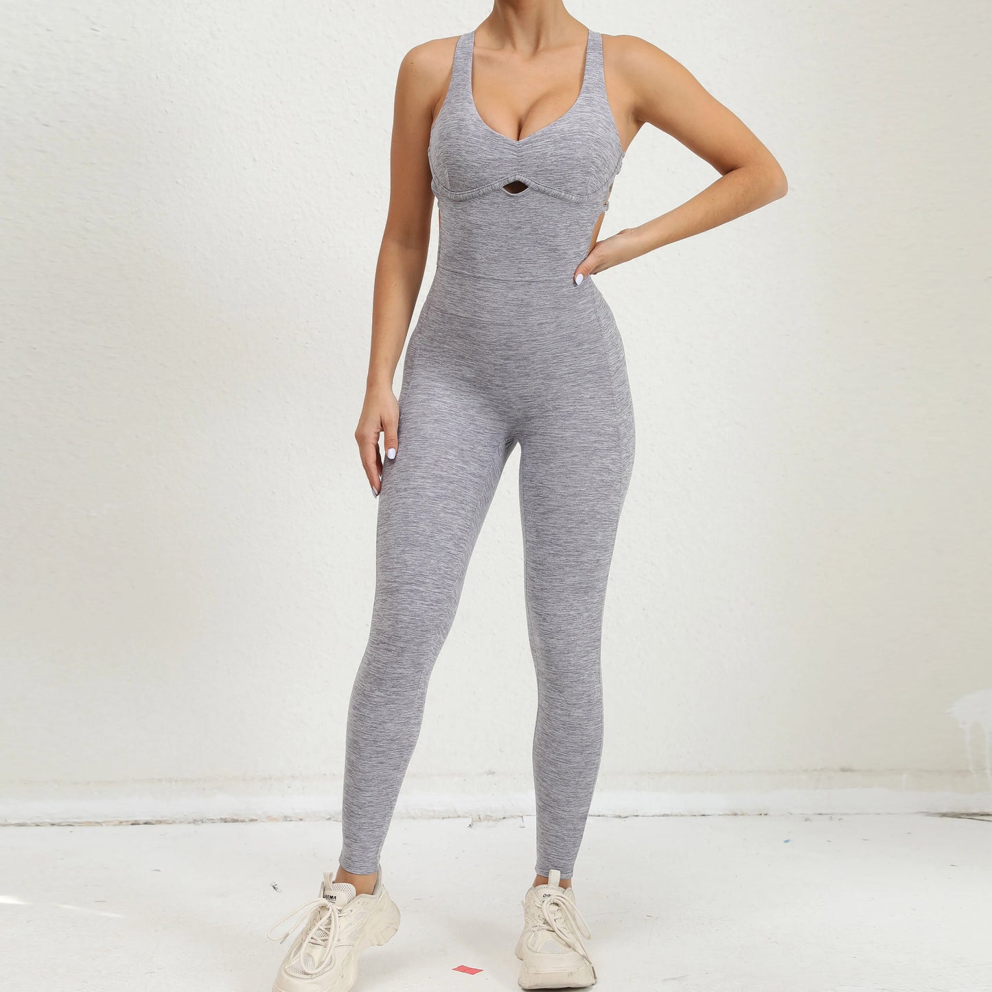 One-Piece Tummy Control Seamless Sports Bra Jumpsuit