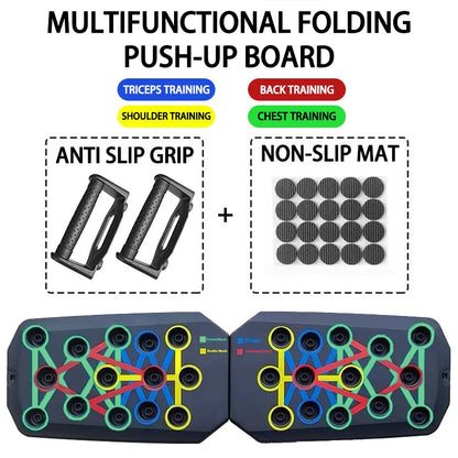 Set di flessioni, barra per flessioni portatile multifunzionale, attrezzatura fitness pieghevole per petto, addome, braccia e schiena.