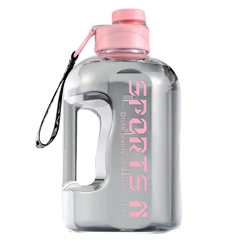 Botella de agua deportiva de 1,7 l/2,7 l para gimnasio, ciclismo, portátil, de gran capacidad, para fitness, camping, hervidor de agua para hombres