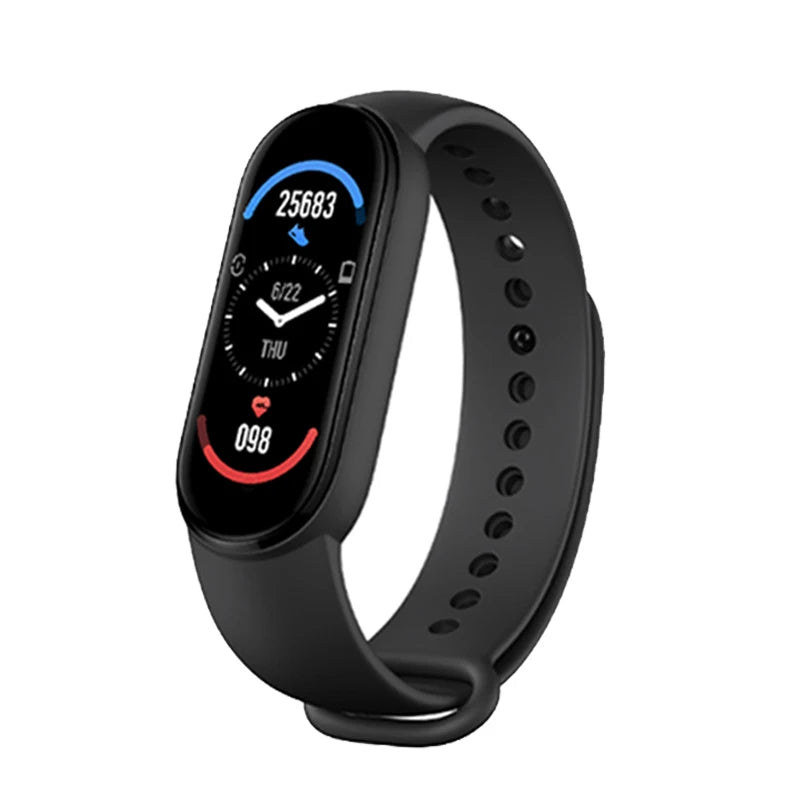 Reloj inteligente M6 para hombre y mujer, pulsera deportiva inteligente para fitness, monitor de frecuencia cardíaca y presión arterial, relojes multifunción a prueba de agua