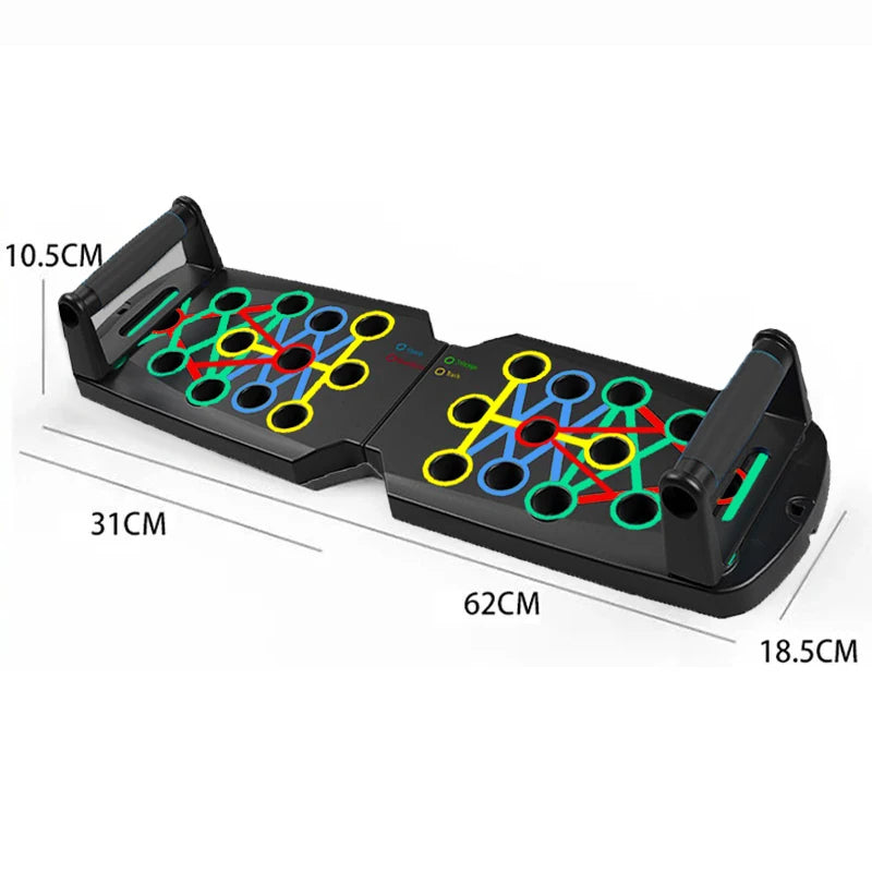 Set di flessioni, barra per flessioni portatile multifunzionale, attrezzatura fitness pieghevole per petto, addome, braccia e schiena.