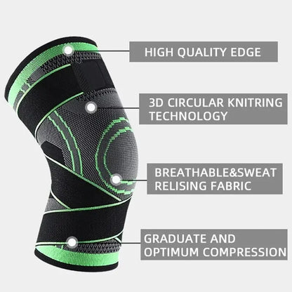 Knee Compression Sleeve with Adjustable Straps