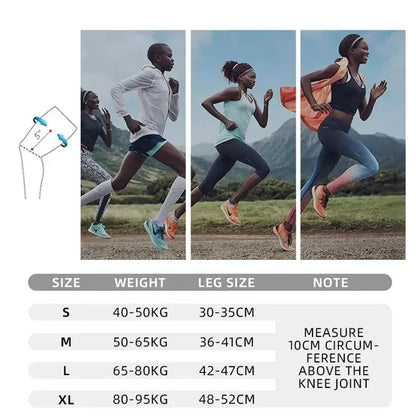 Manga de compresión para rodilla con correas ajustables para correr, hacer ejercicio y usar deportes todo el día