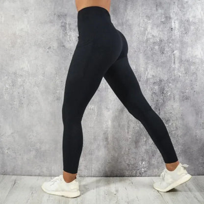 Leggings de yoga para mujer, de cintura alta, con bolsillo, para entrenamiento en el gimnasio, para correr, elásticos, sexys, para realzar los glúteos, informales, ajustados