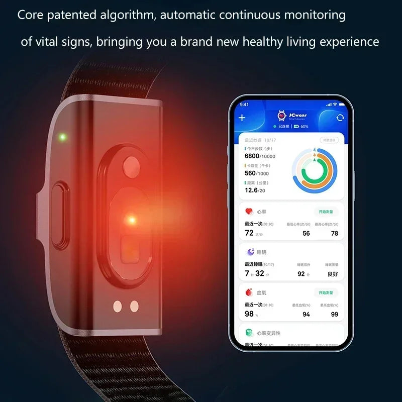 2208A Braccialetto intelligente Cardiofrequenzimetro Pressione sanguigna Contapassi Sport Fitness Tracker per uomini Donne Braccialetto elettronico