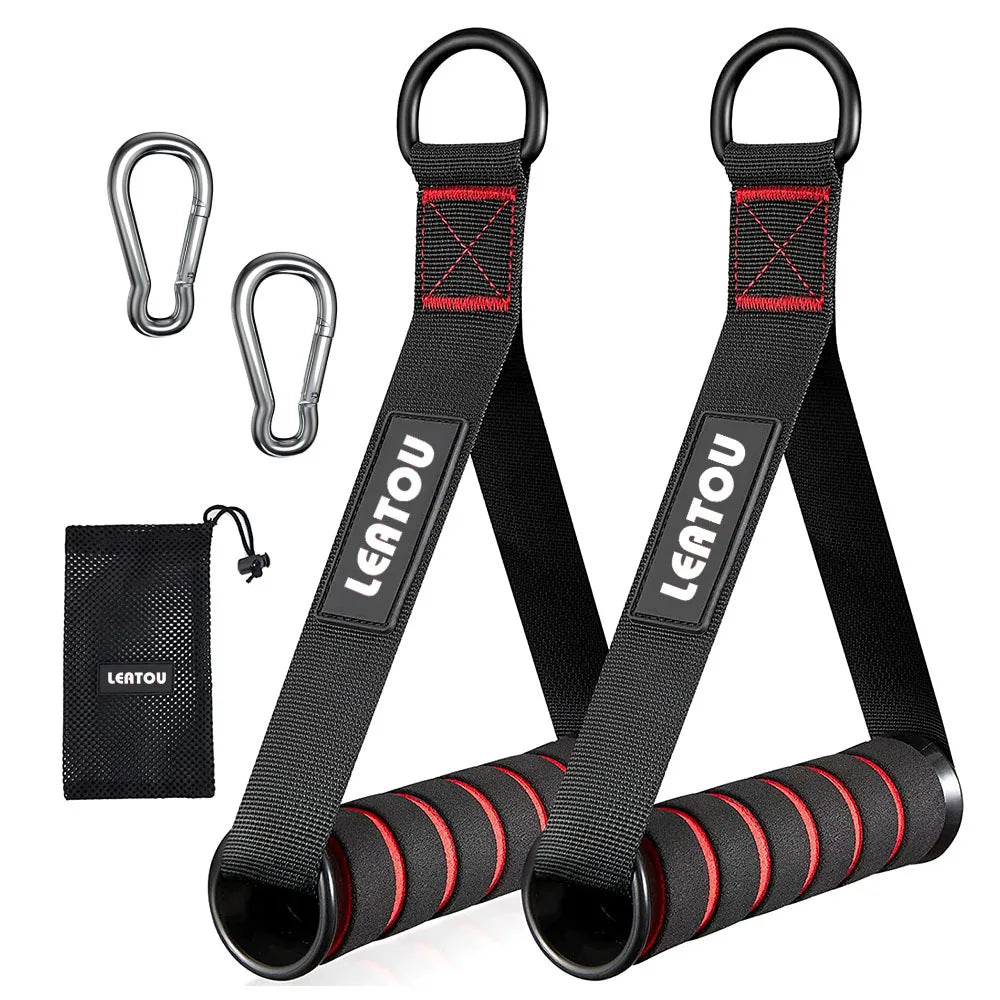 Heavy-Duty D-Ring Gym Handles